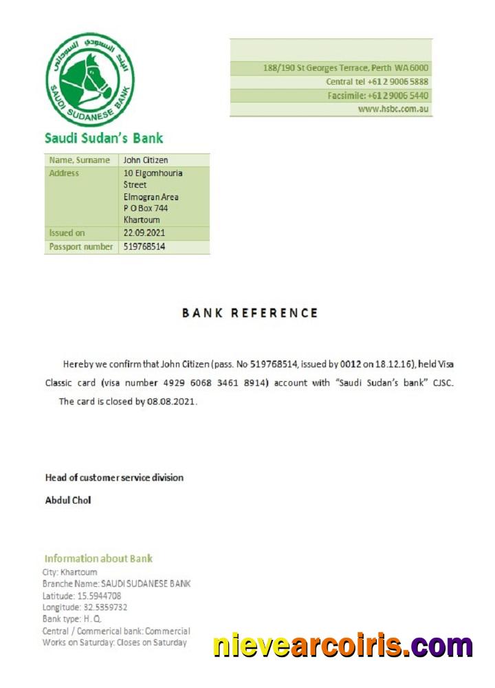 Sudan Saudi Sudan's bank closure reference